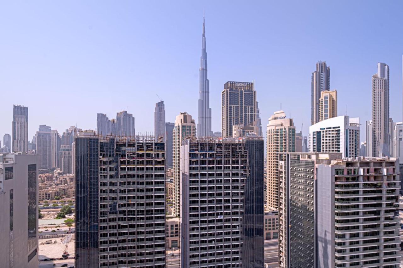 Alluring 1 Bd Apartment In Business Bay With Burj Khalifa View Dubái Exterior foto